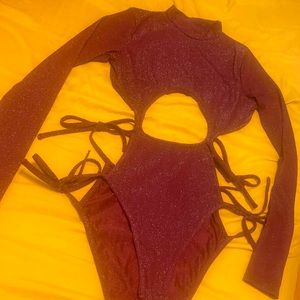 Savage X Fenty long sleeve sparkle bodysuit